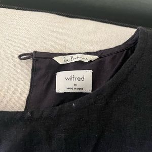 WILFRED BLACK LINEN DRESS